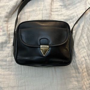 Black leather Guess bag